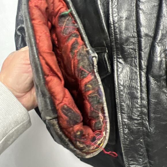 Guide Master Leather Jacket Wolf Outerwear Horse hide Biker Vintage 50s MENS - Picture 6 of 16